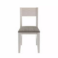Chaises de salle à manger rustiques en bois, chaises de cuisine en bois d'hévéa avec assise et dossier rembourrés, gris