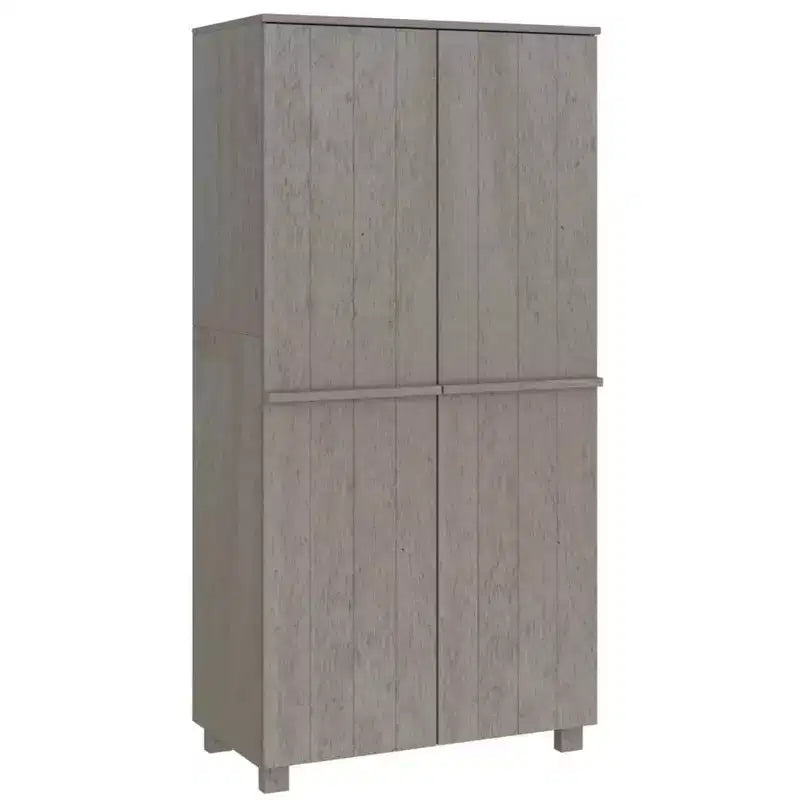 vidaXL HAMAR Wardrobe Light Gray 35x19.7x70.9 Solid Wood Pine