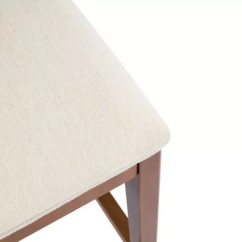 Chaise de salle à manger et tabouret de comptoir rembourré en rotin et bois d'hévéa
