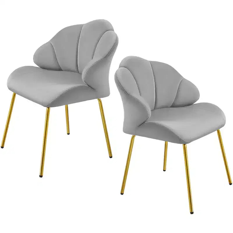 Fauteuils d'appoint modernes avec pieds en métal doré pour salon, chambre à coucher