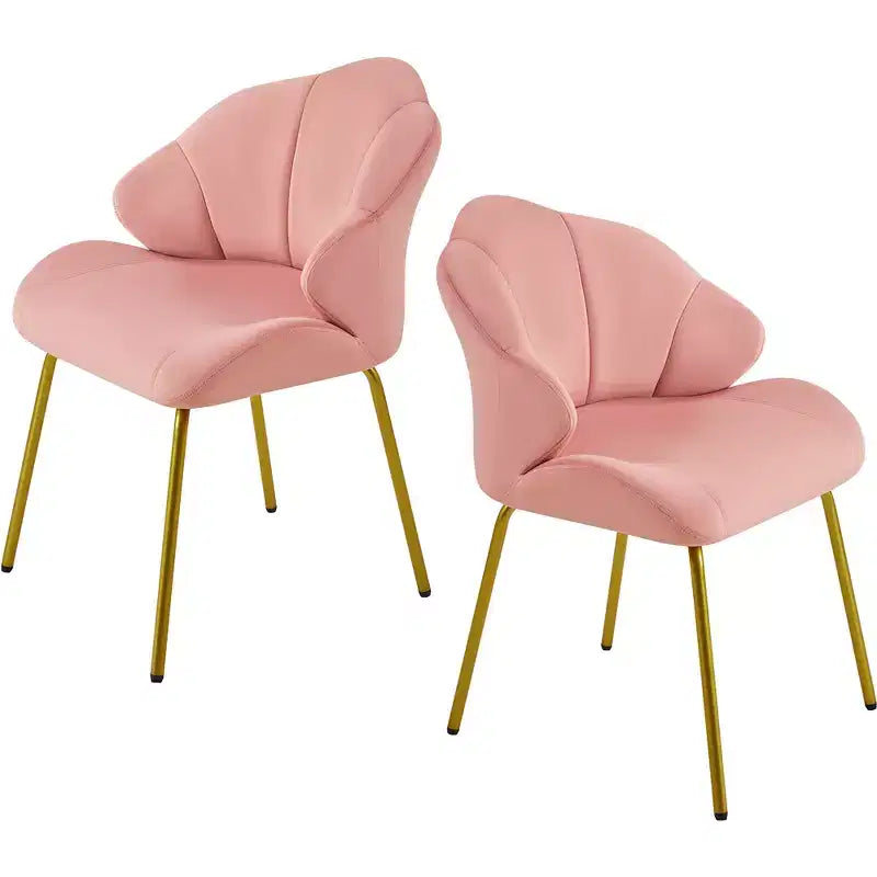 Fauteuils d'appoint modernes avec pieds en métal doré pour salon, chambre à coucher