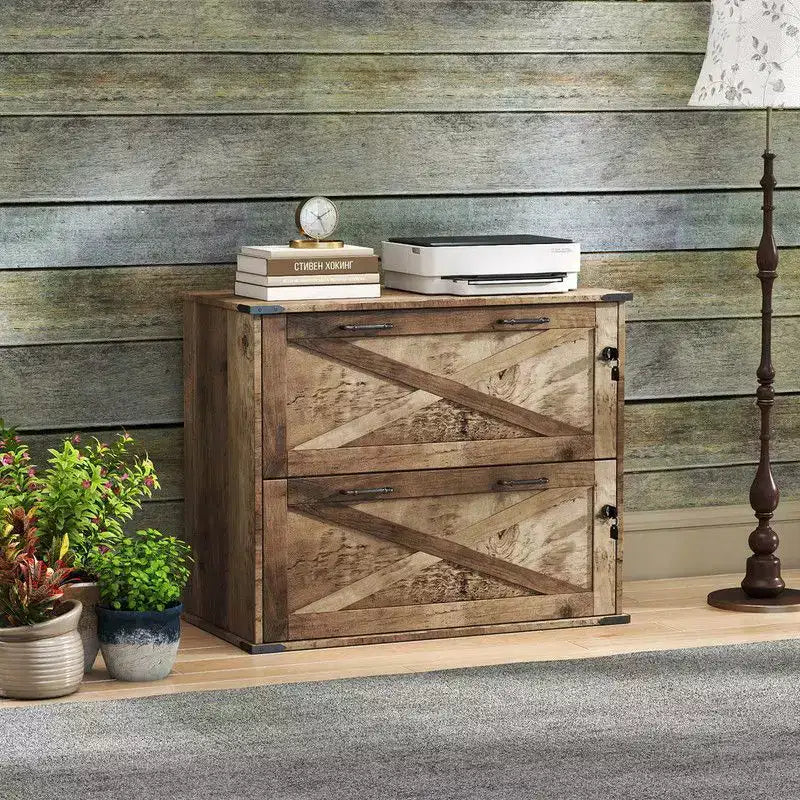 Table de Chevet à 2 Tiroirs en Panneau de Particules Gris, Classeur Latéral de 80 cm de Large