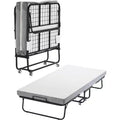 VEVOR Rollaway Bed, 38 in x 75 in Folding Bed with 4 in Mattress, Twin Size Foldable Bed with Sturdy Metal Frame & Memory Foam Mattress