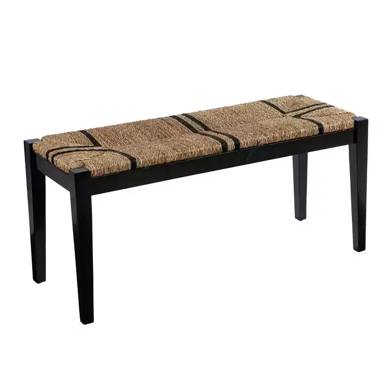 Banc en jonc de mer - Noir