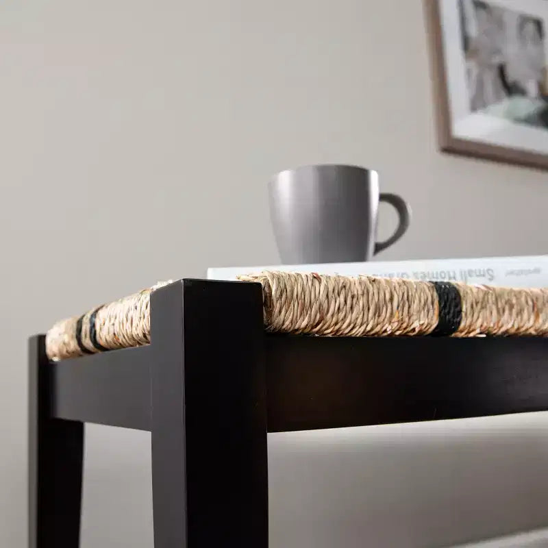 Banc en jonc de mer - Noir