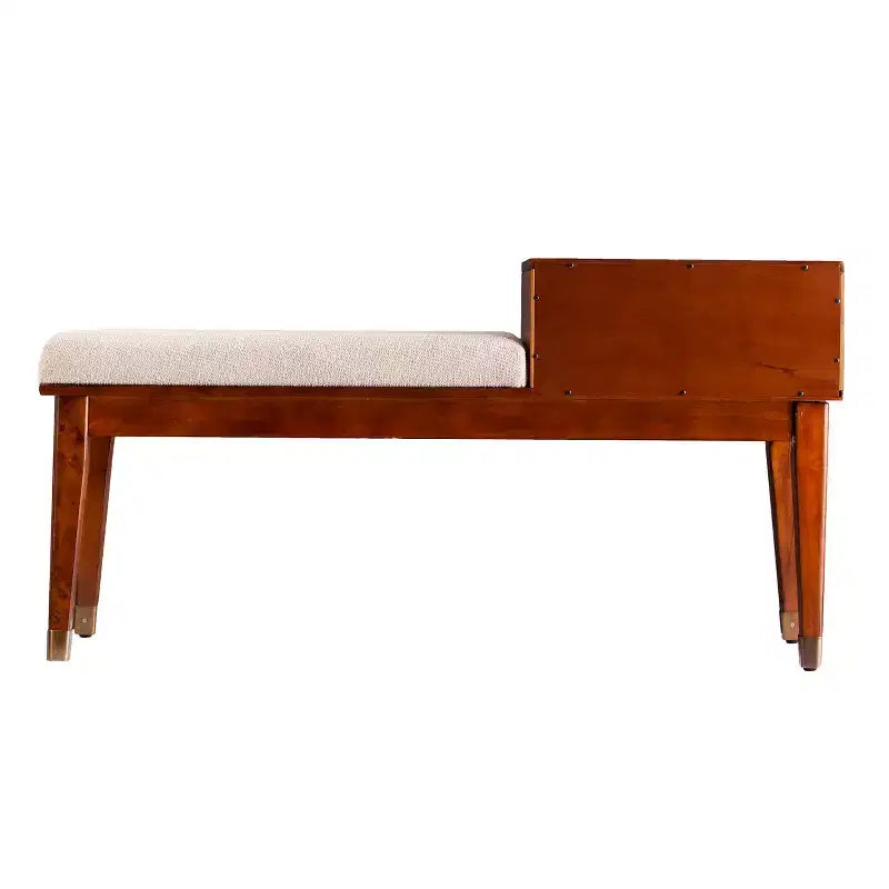 Banc rembourré avec rangement - Marron