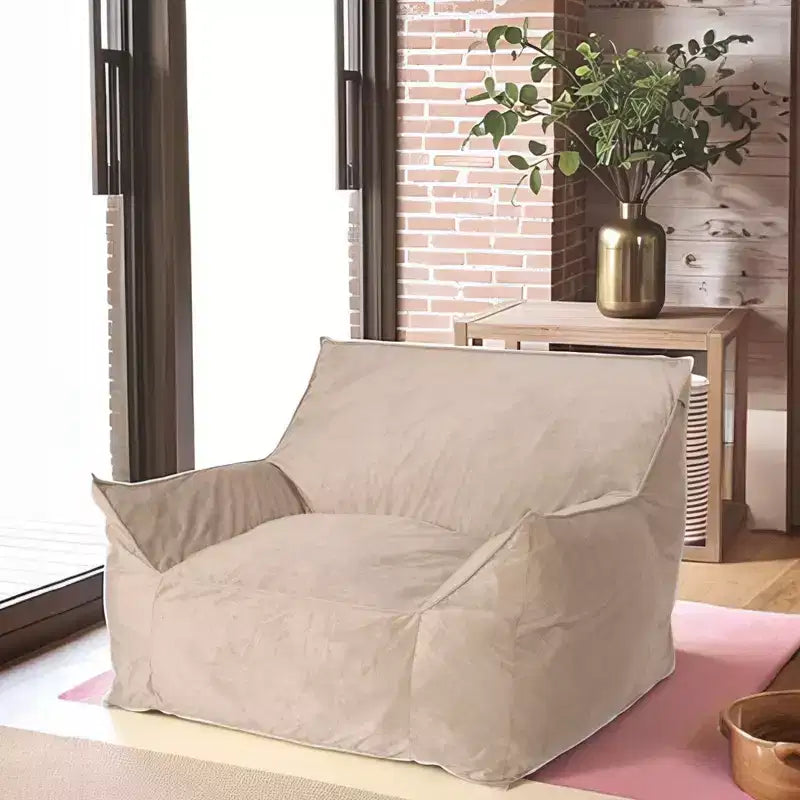 Fauteuil poire 43" en velours avec accoudoirs
