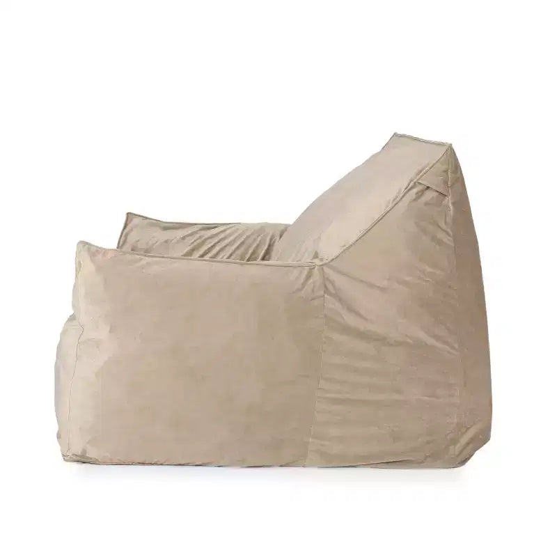 Fauteuil poire 43" en velours avec accoudoirs