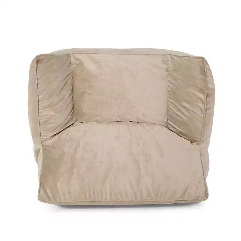 Fauteuil poire 43" en velours avec accoudoirs