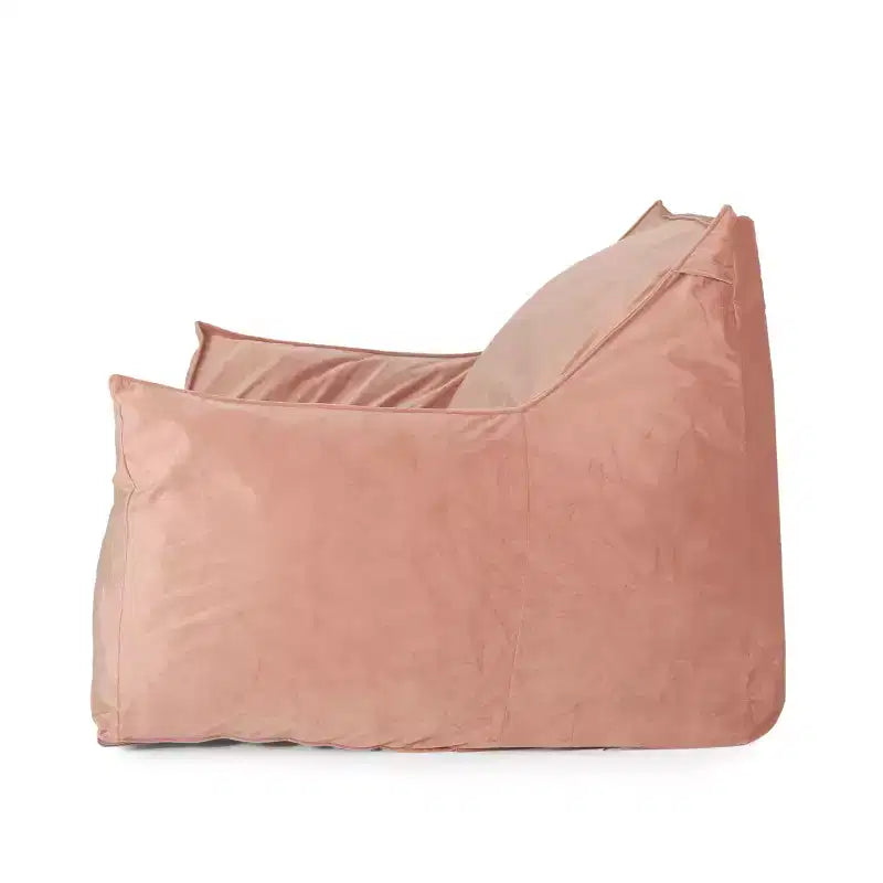 Fauteuil poire 43" en velours avec accoudoirs