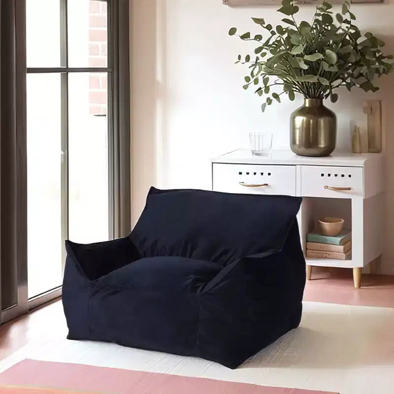 Fauteuil poire 43" en velours avec accoudoirs