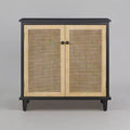 Art Leon Cane Wicker Cabinet Sideboard