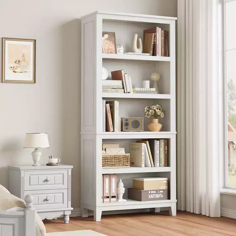 Étagère en bois 5 niveaux style ferme meuble de rangement rustique vintage