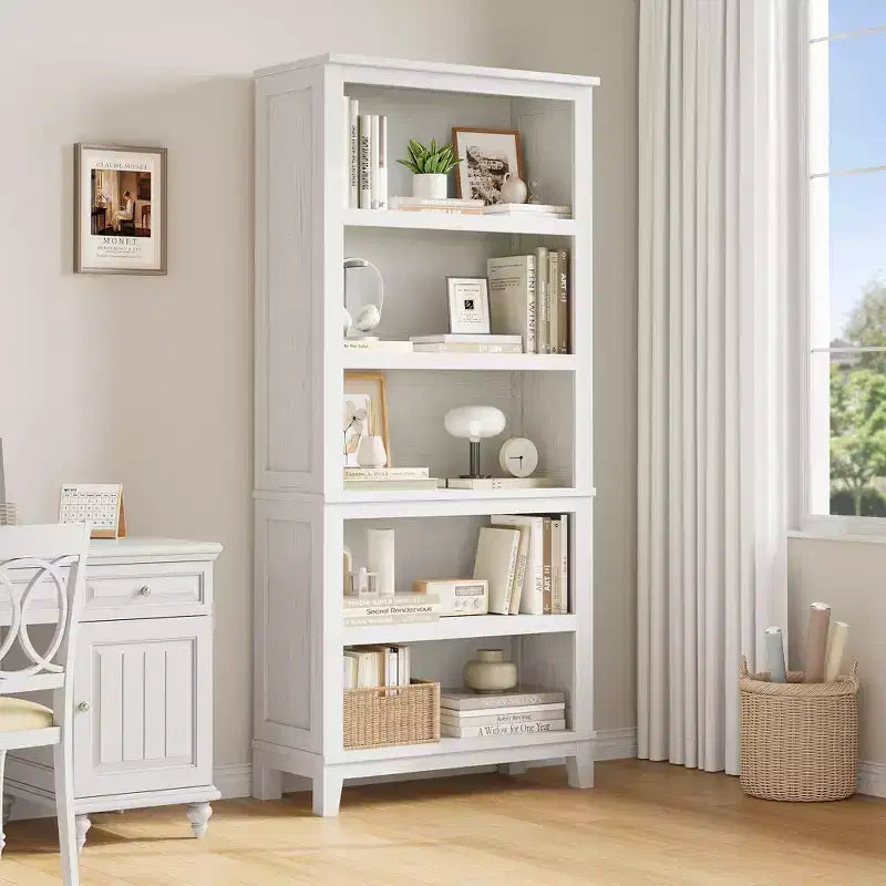 Étagère en bois 5 niveaux style ferme meuble de rangement rustique vintage