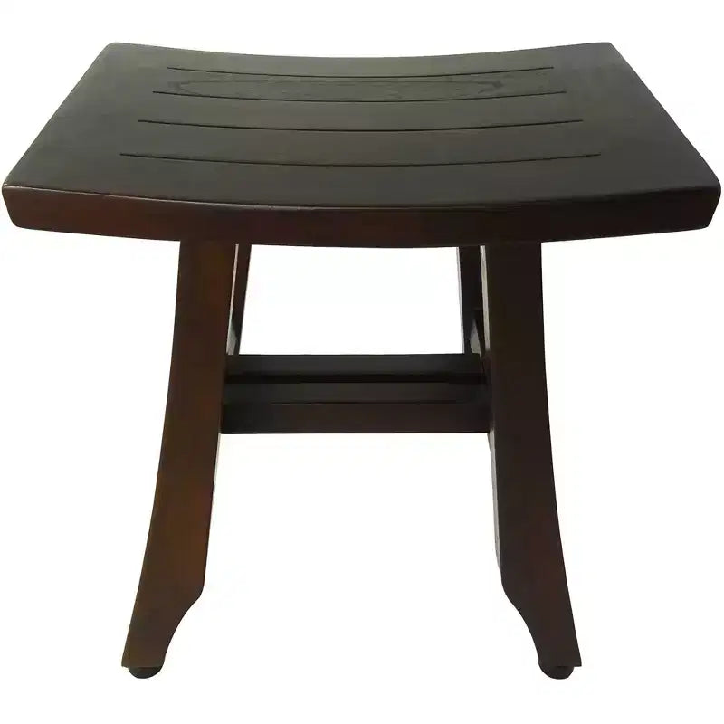HomeRoots 14 Brown Teak Shower Bench