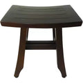 HomeRoots 14 Brown Teak Shower Bench