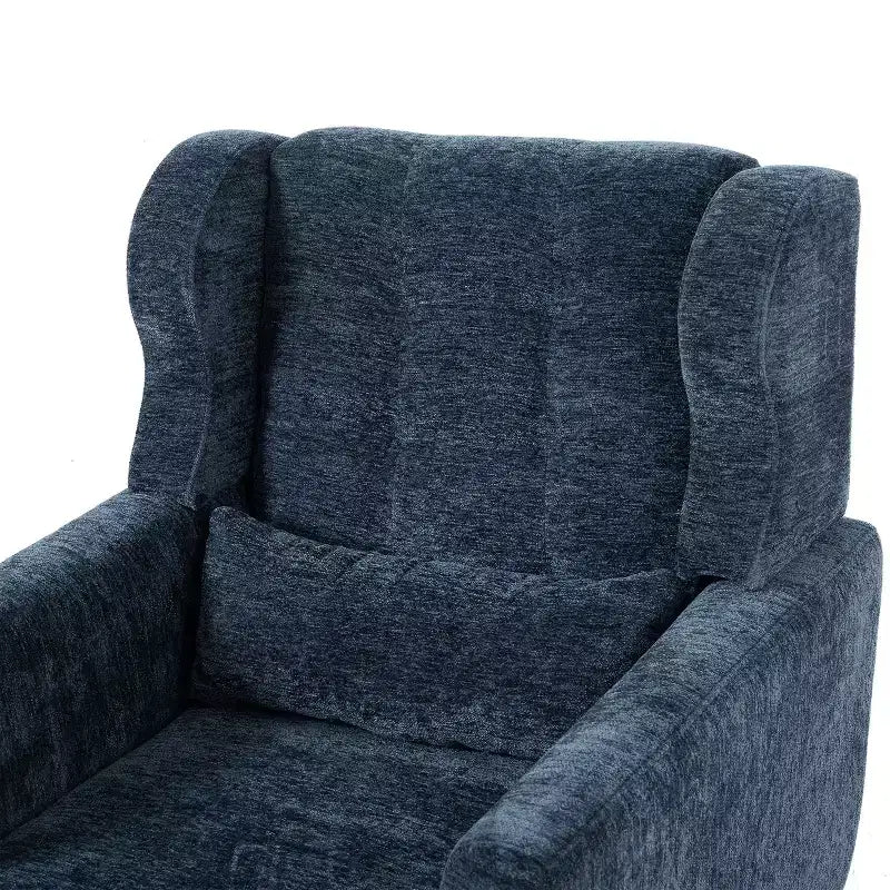 Fauteuil d'appoint moderne avec coussin rembourré et coussin décoratif, fauteuil de lecture avec pieds en bois, fauteuils d'appoint confortables pour le salon, la chambre à coucher