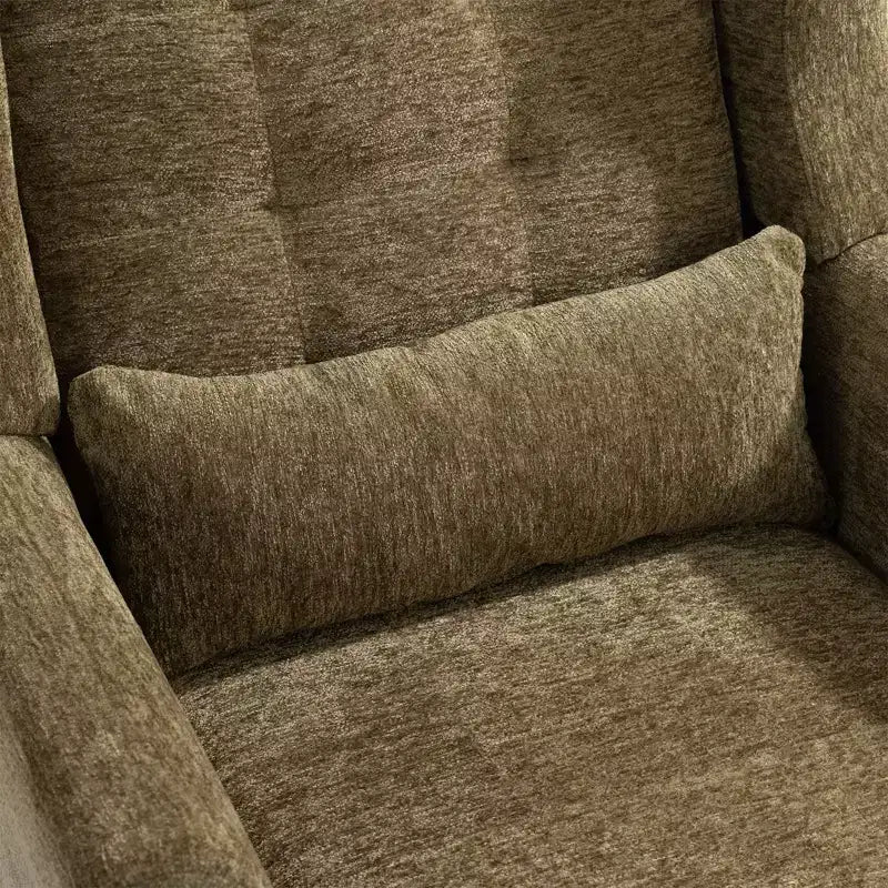Fauteuil d'appoint moderne avec coussin rembourré et coussin décoratif, fauteuil de lecture avec pieds en bois, fauteuils d'appoint confortables pour le salon, la chambre à coucher