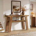 Console d'entrée de ferme en bois massif 47" avec rangement à 2 niveaux, convient pour le couloir, derrière le canapé, le salon, montage facile.