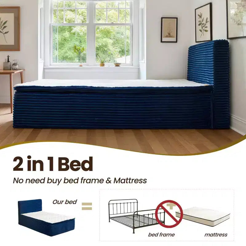 Matelas jumeau en peluche - Aucun assemblage requis, isolation du mouvement et sommeil rafraîchissant et respirant