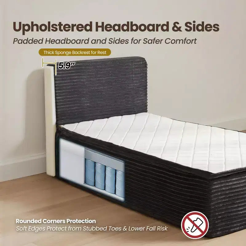 Matelas jumeau en peluche - Aucun assemblage requis, isolation du mouvement et sommeil rafraîchissant et respirant