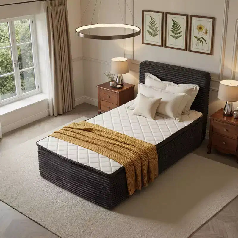 Matelas jumeau en peluche - Aucun assemblage requis, isolation du mouvement et sommeil rafraîchissant et respirant