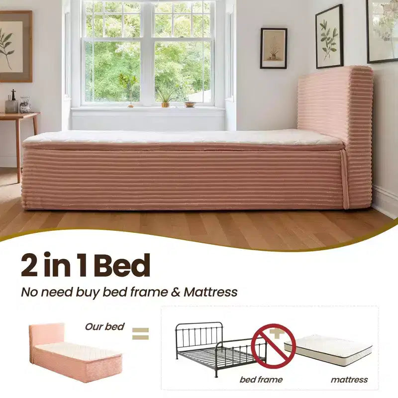 Matelas jumeau en peluche - Aucun assemblage requis, isolation du mouvement et sommeil rafraîchissant et respirant