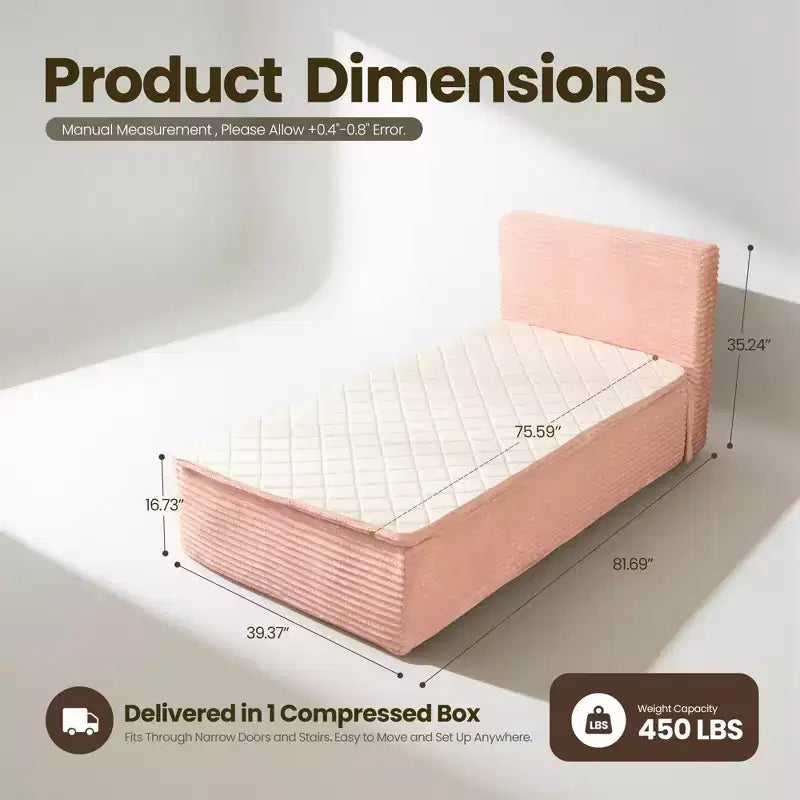 Matelas jumeau en peluche - Aucun assemblage requis, isolation du mouvement et sommeil rafraîchissant et respirant