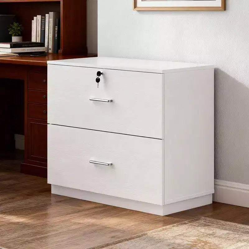 Meuble de classement à tiroirs larges Design à panneaux plats Serrure unique