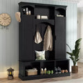 GDFStudio Hansen Modern Hall Tree with Storage Bench and Adjustable Shelves