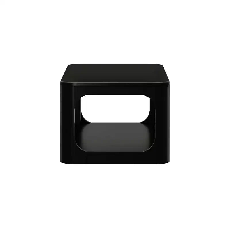 Table basse rectangulaire moderne en bois massif de 48 po avec étagère de rangement