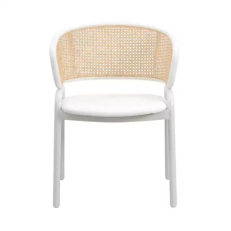Chaise de salle à manger moderne avec cadre blanc, design confortable et durable pour cuisine, salle à manger, bureau, salon, café ou étude