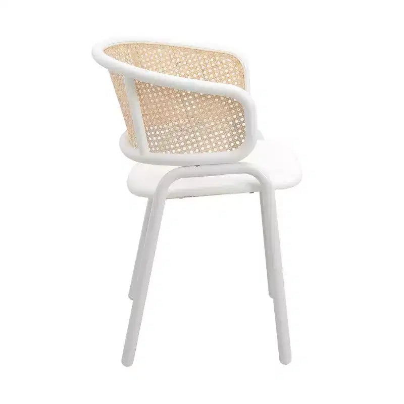 Chaise de salle à manger moderne avec cadre blanc, design confortable et durable pour cuisine, salle à manger, bureau, salon, café ou étude