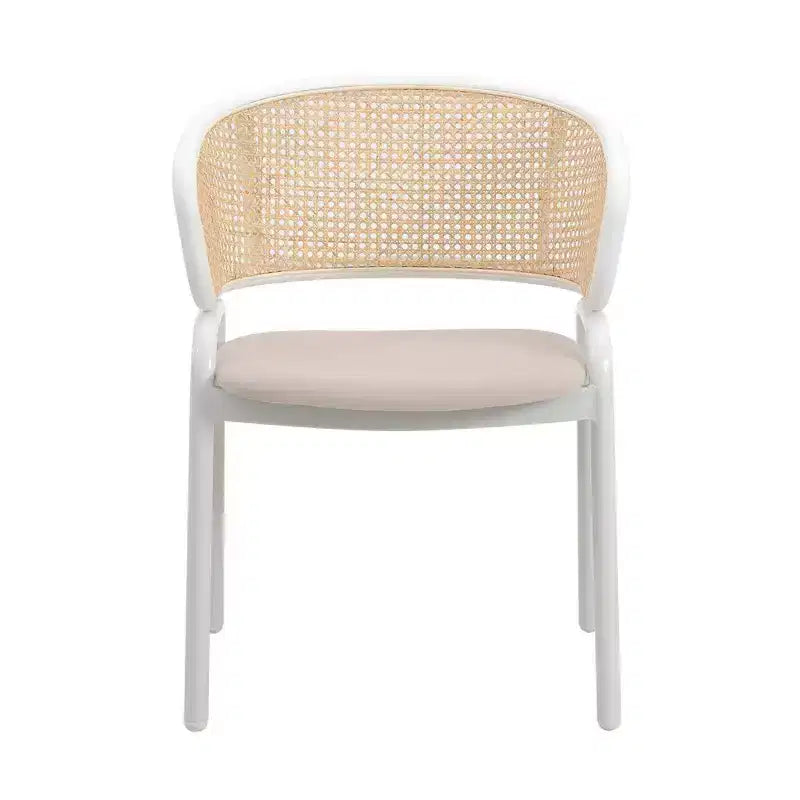 Chaise de salle à manger moderne avec cadre blanc, design confortable et durable pour cuisine, salle à manger, bureau, salon, café ou étude