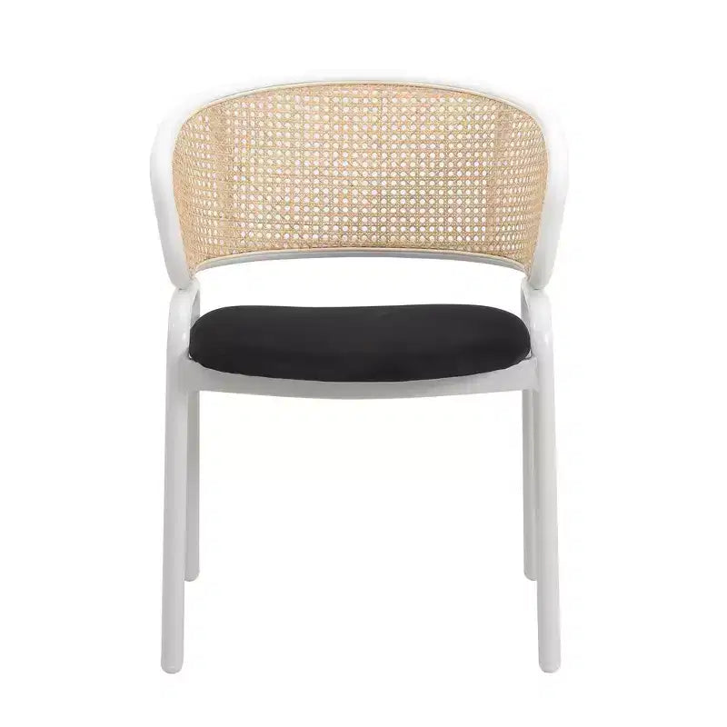 Chaise de salle à manger moderne avec cadre blanc, design confortable et durable pour cuisine, salle à manger, bureau, salon, café ou étude