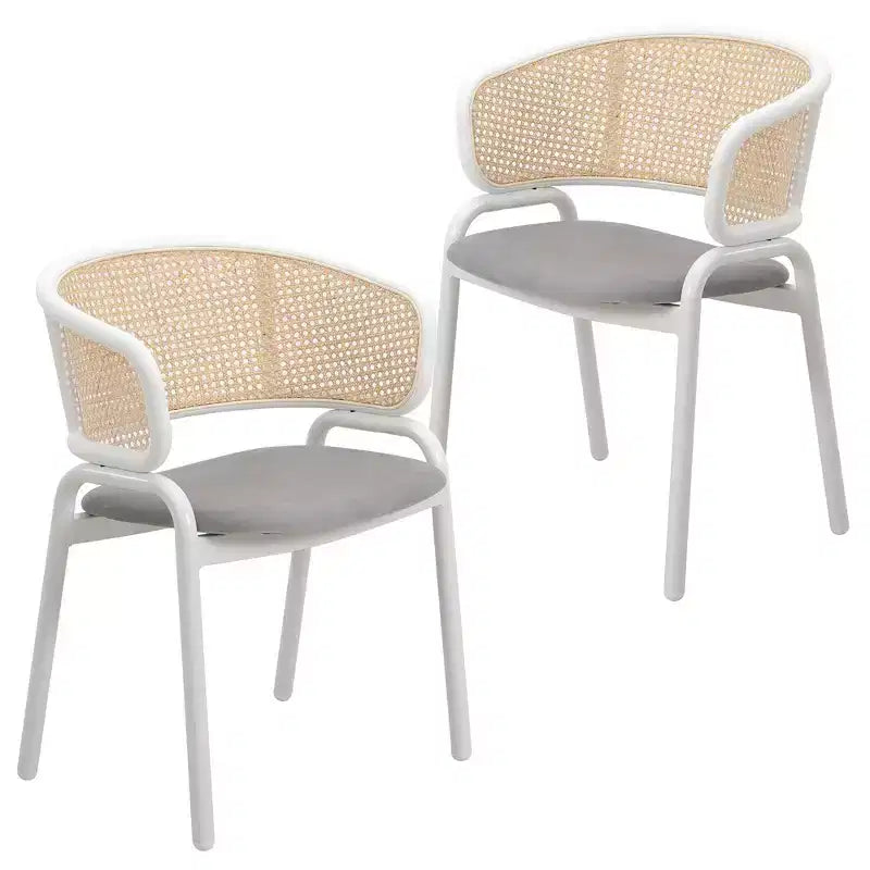 Chaise de salle à manger moderne avec cadre blanc, design confortable et durable pour cuisine, salle à manger, bureau, salon, café ou étude