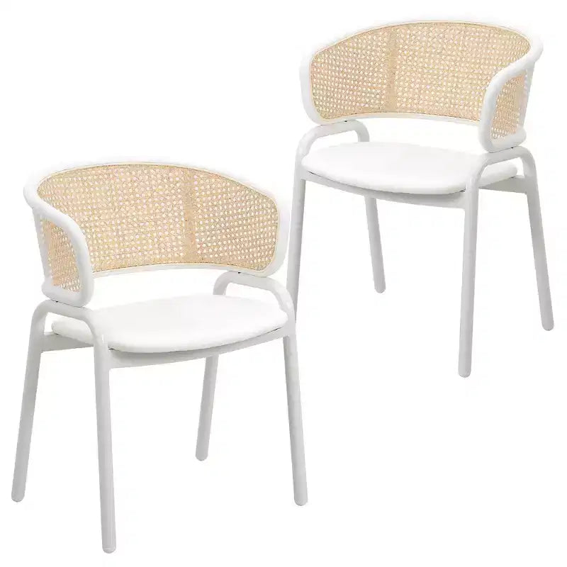 Chaise de salle à manger moderne avec cadre blanc, design confortable et durable pour cuisine, salle à manger, bureau, salon, café ou étude